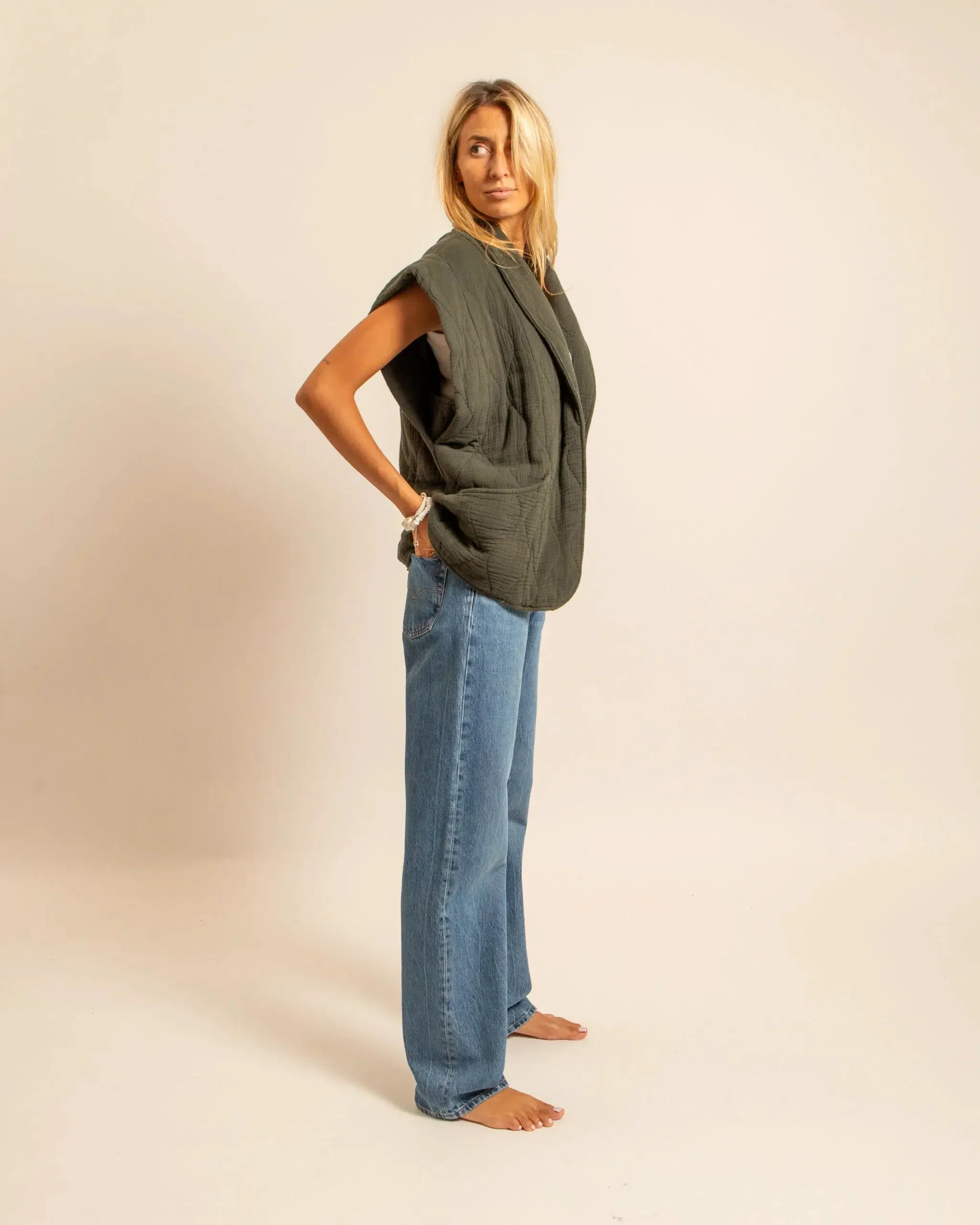 Gilet Brooklyn Kaki - Image 2