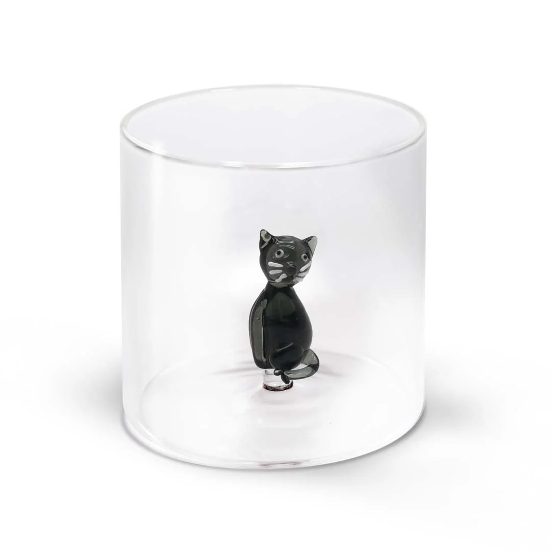 Gobelet en verre borosilicate. Contenance : 250 ml. Figurine : DINOSAURE
