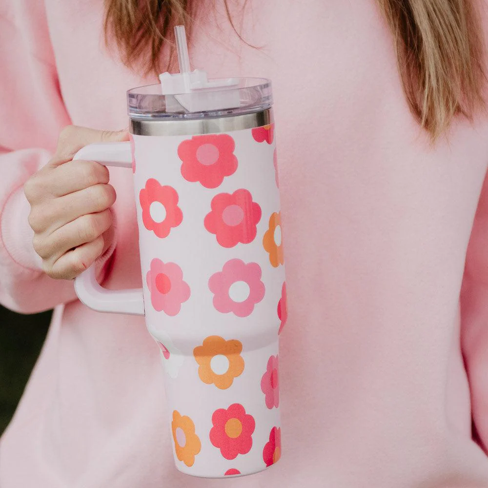 Thermos Groovy Flowers avec poignée - Image 2