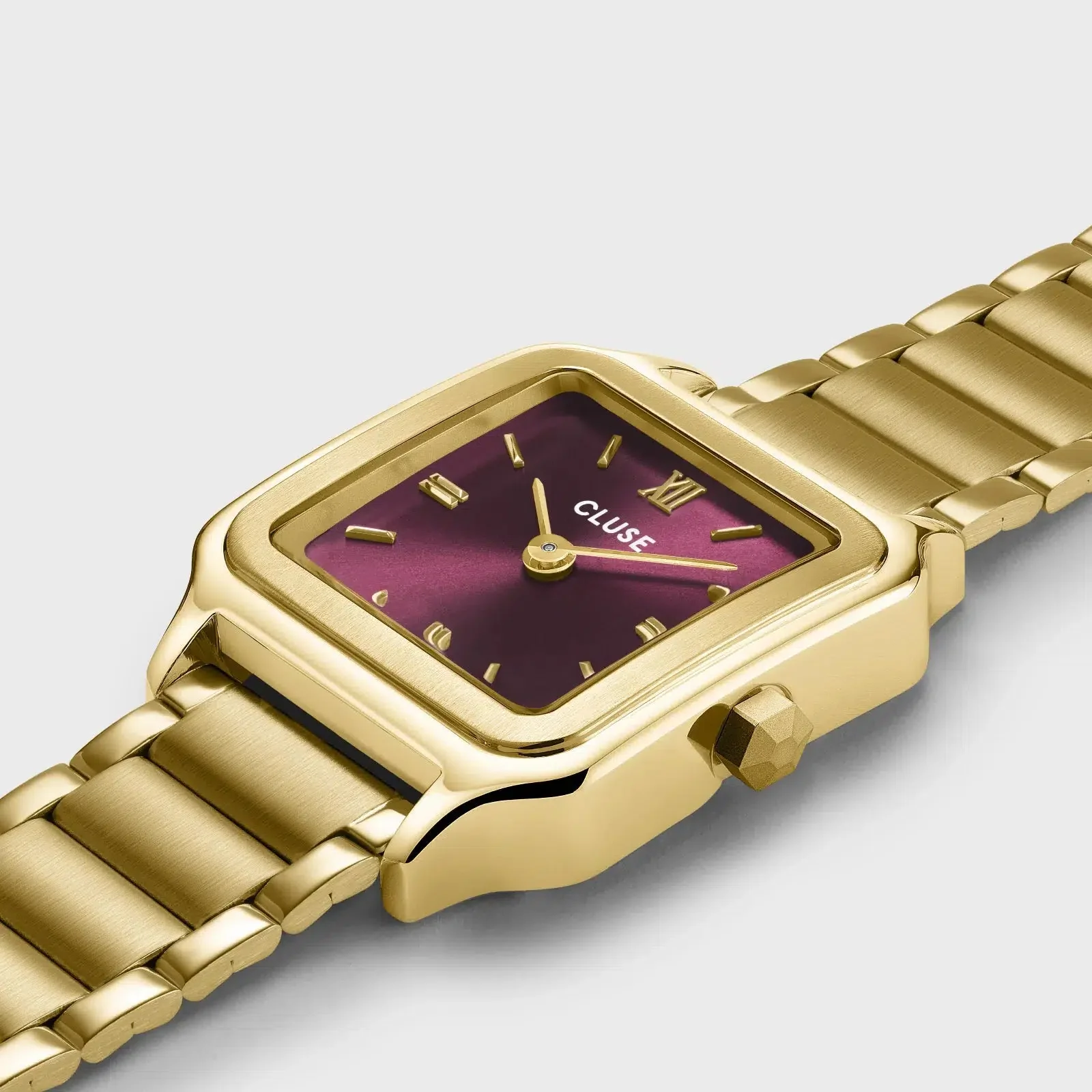 Gracieuse Petite Watch Steel, Dark Cherry, Gold Colour - Image 3