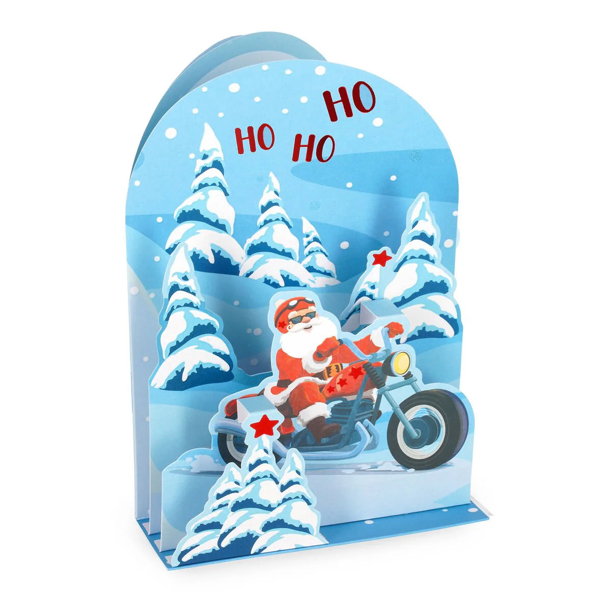 GREETING CARD - CARTE POP-UP - SANTA BIKE