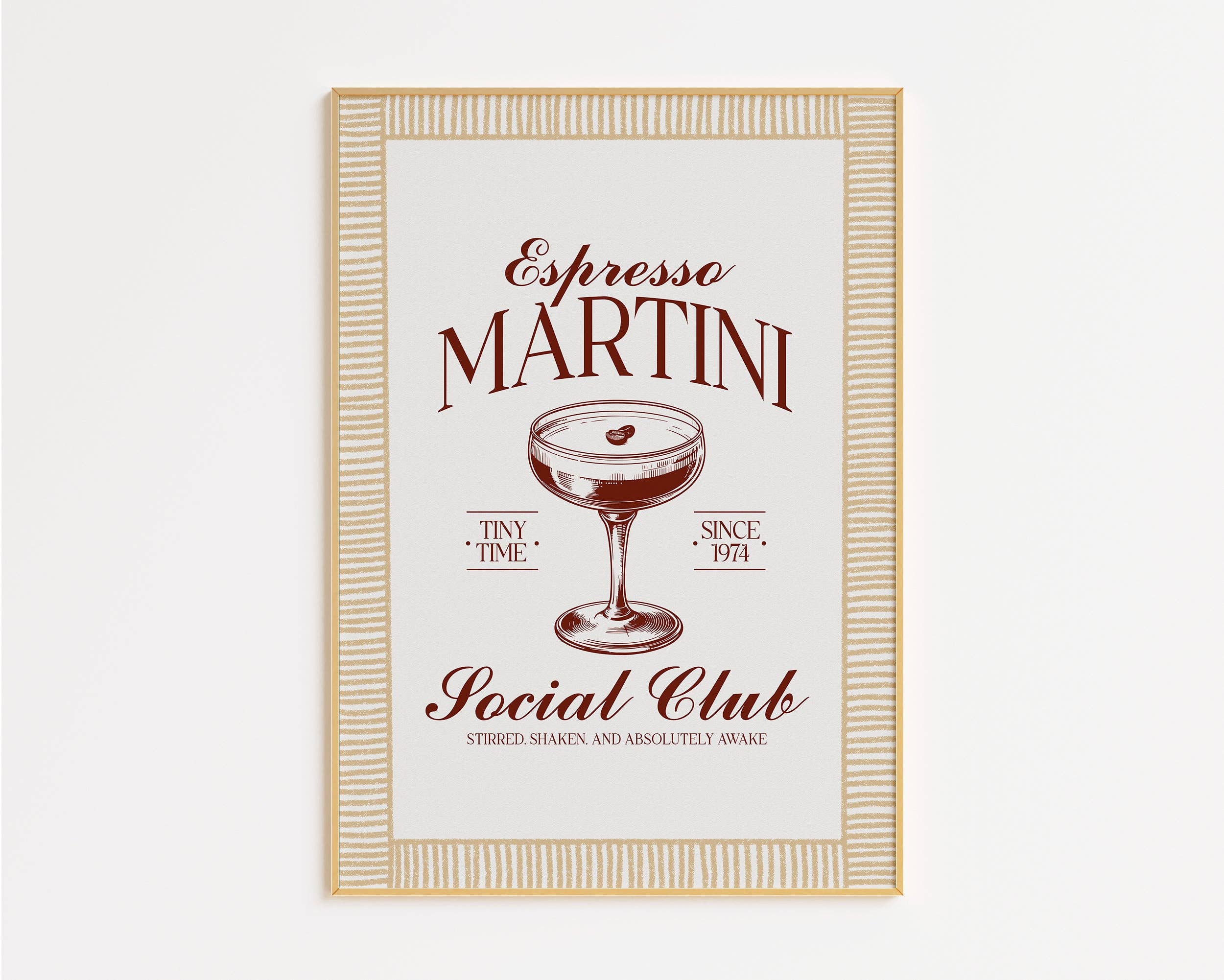 Imprimé Cocktail Espresso Martini: Cadre en chêne / A3 - Image 2