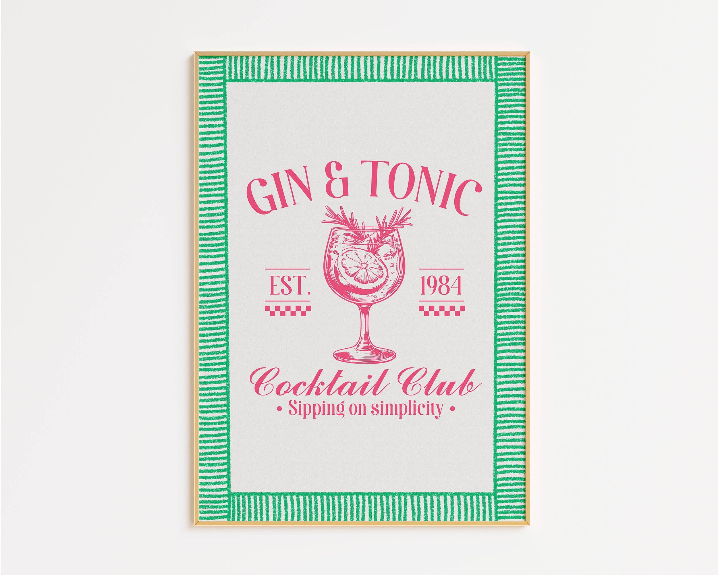 Imprimé Cocktail Gin & Tonic: Sans cadre / A3 - Image 2