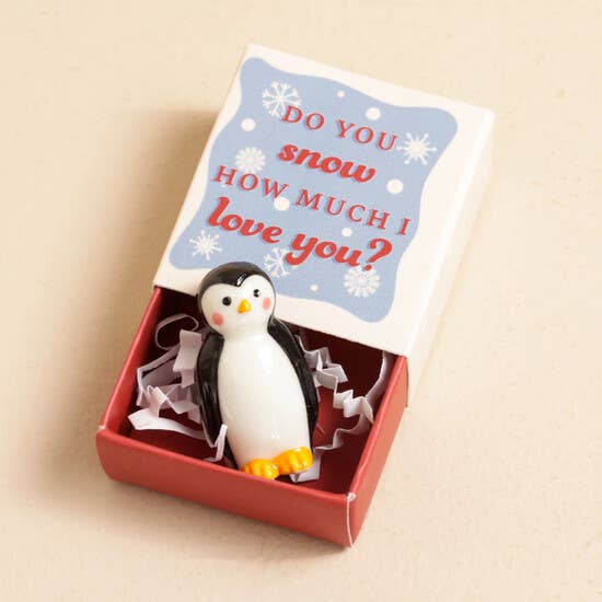 Jeton en céramique Tiny Matchbox: Pingouin