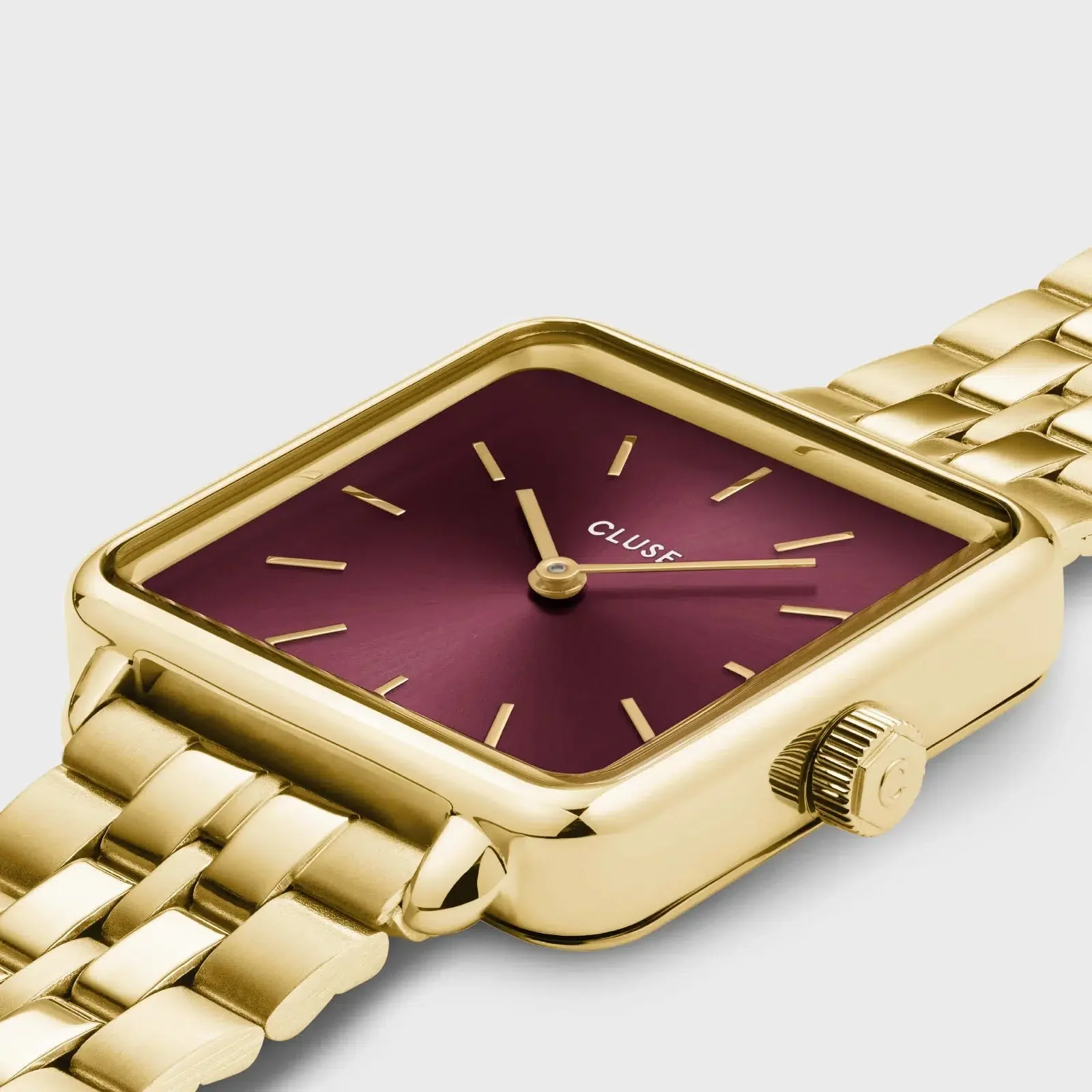 La Tétragone Watch Steel Dark Cherry, Gold Colour - Image 3