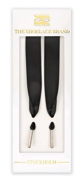 Lacets en satin - Noir
