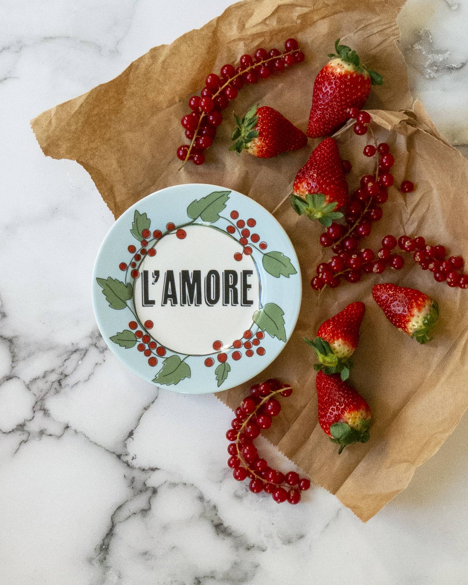 L'AMORE - Assiette en porcelaine avec écriture - Image 2