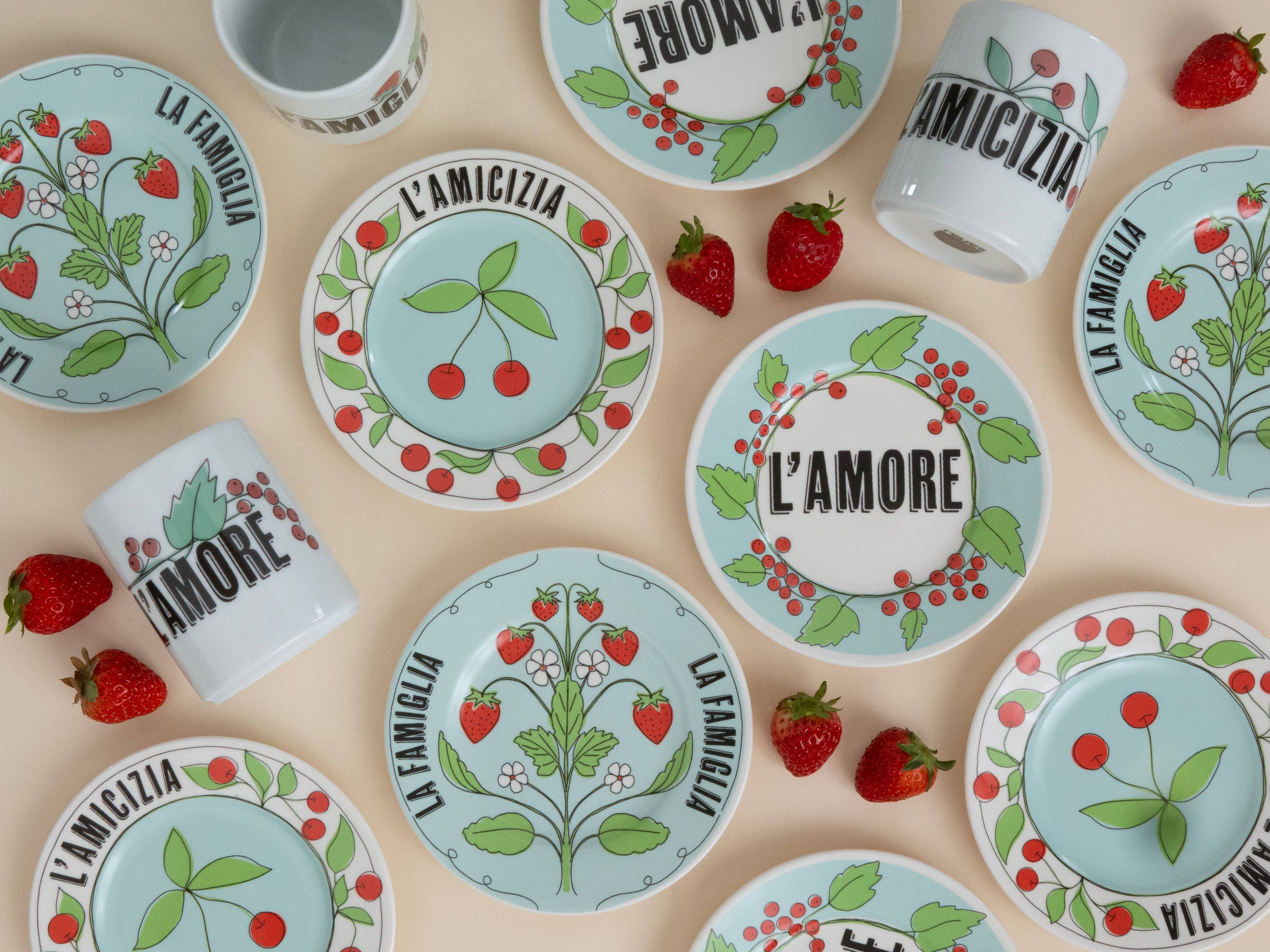L'AMORE - Assiette en porcelaine avec écriture - Image 3