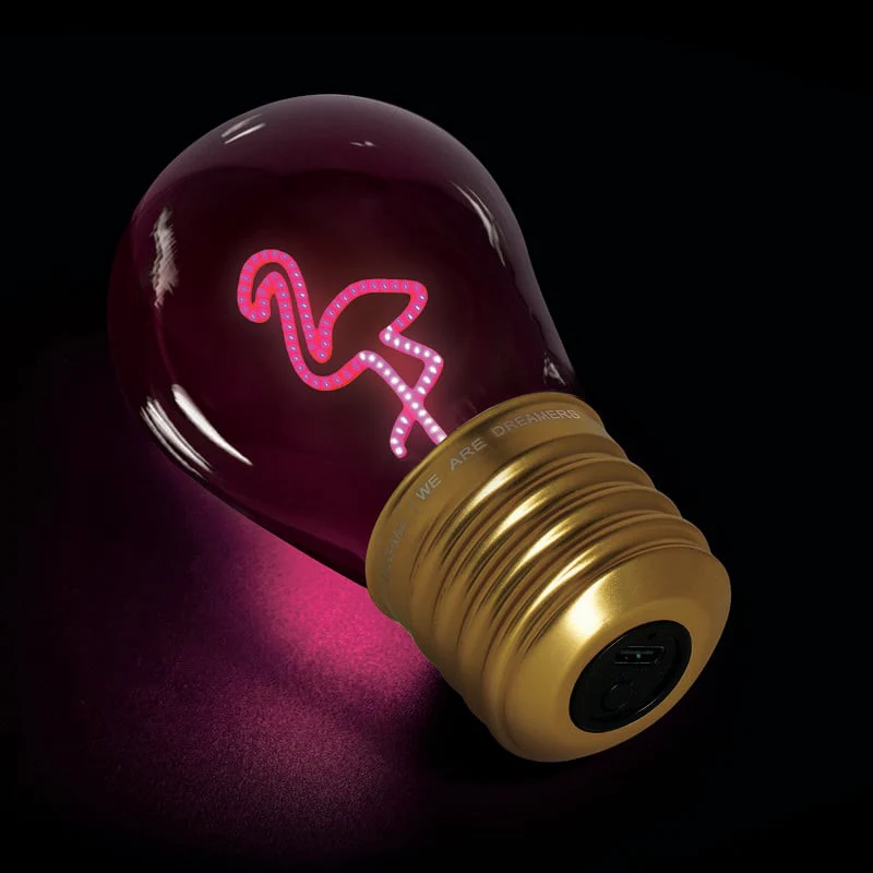 Lampe de table forme ampoule I Flamingo