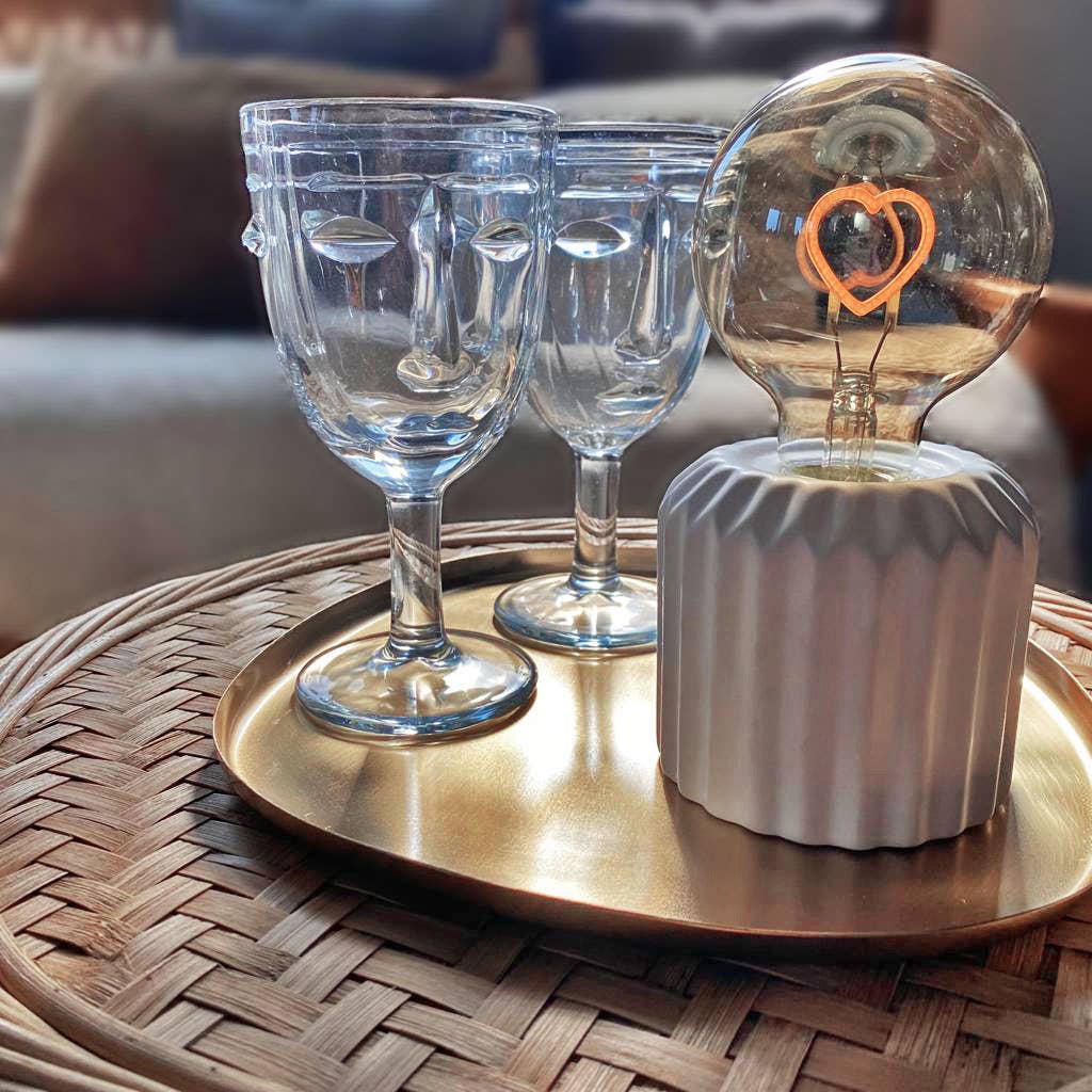 Lampe Décorative Blanche Mimi Cœur Led À Piles D8,7: Blanc - Image 2