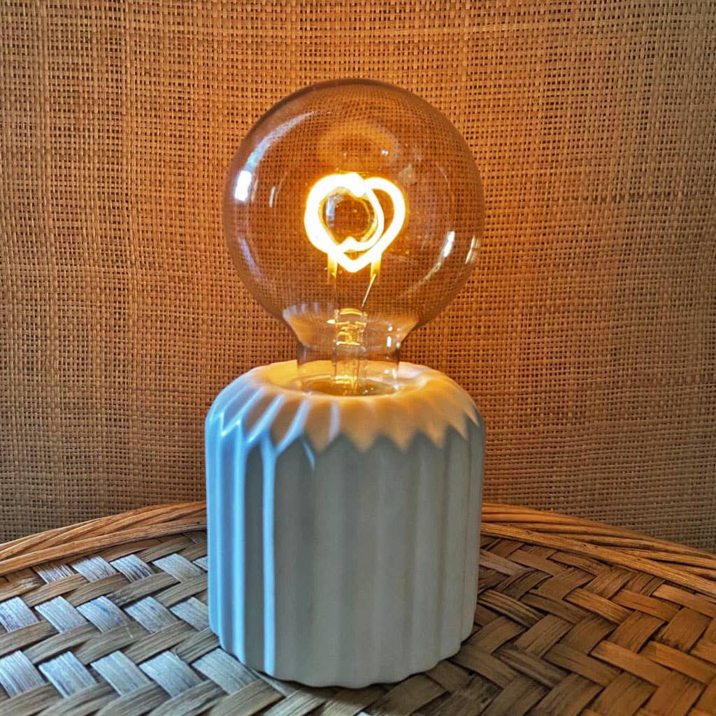 Lampe Décorative Blanche Mimi Cœur Led À Piles D8,7: Blanc - Image 4