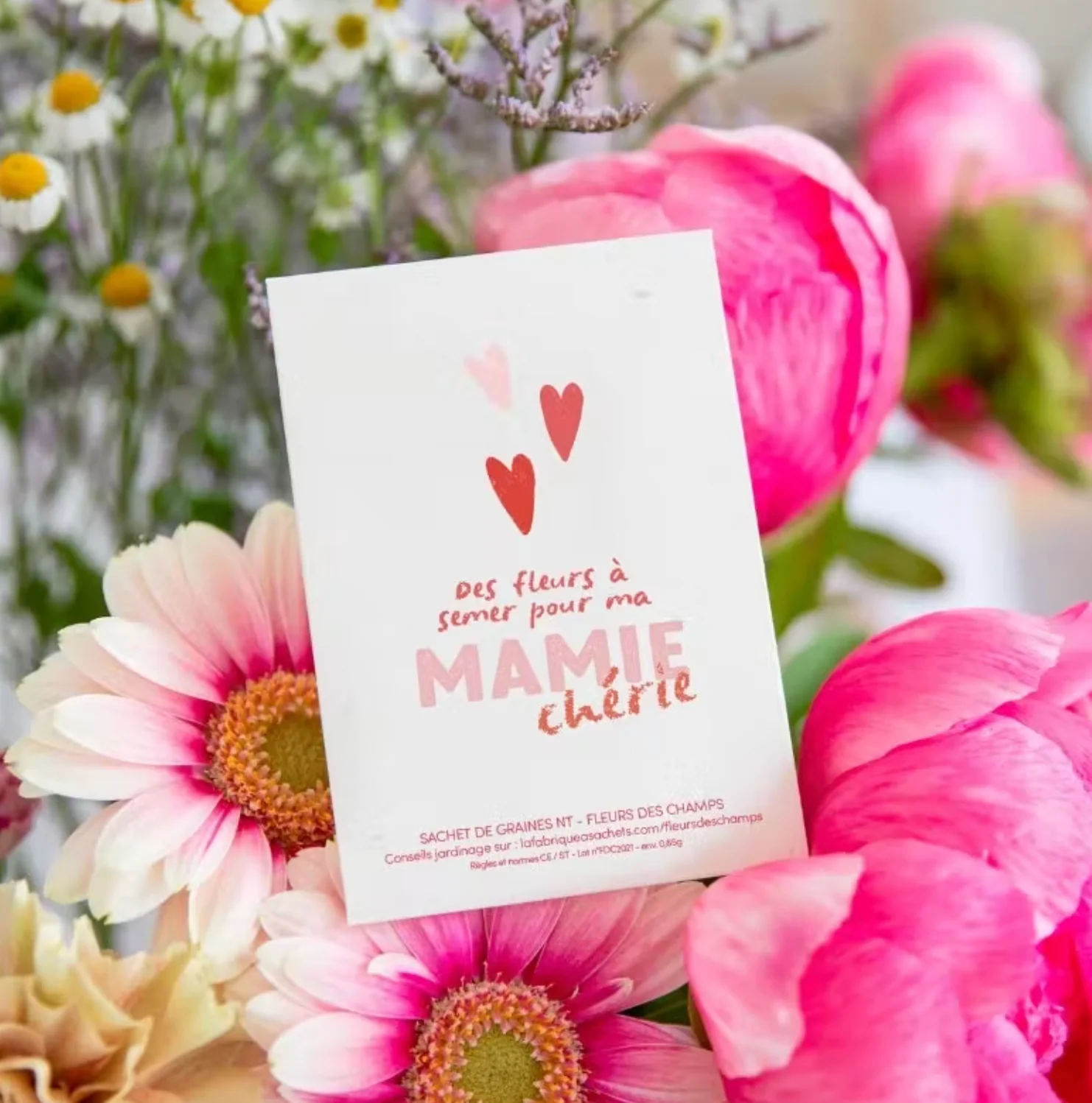 Mamie Chérie - Sachet de graines de Fleurs des Champs
