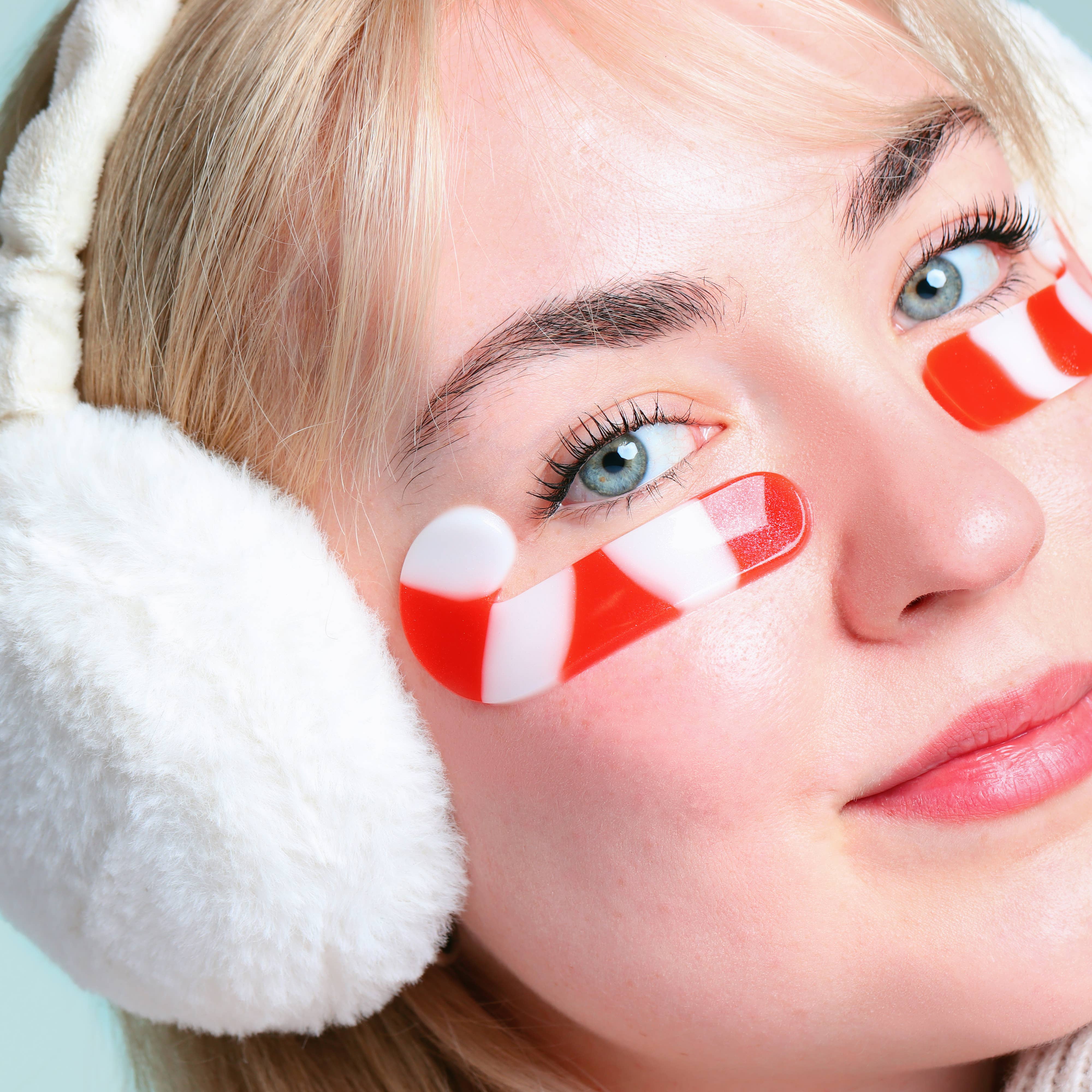 Masques Décongestionnants pour les Yeux en Forme de Sucre d'Orge de Noël - Image 3