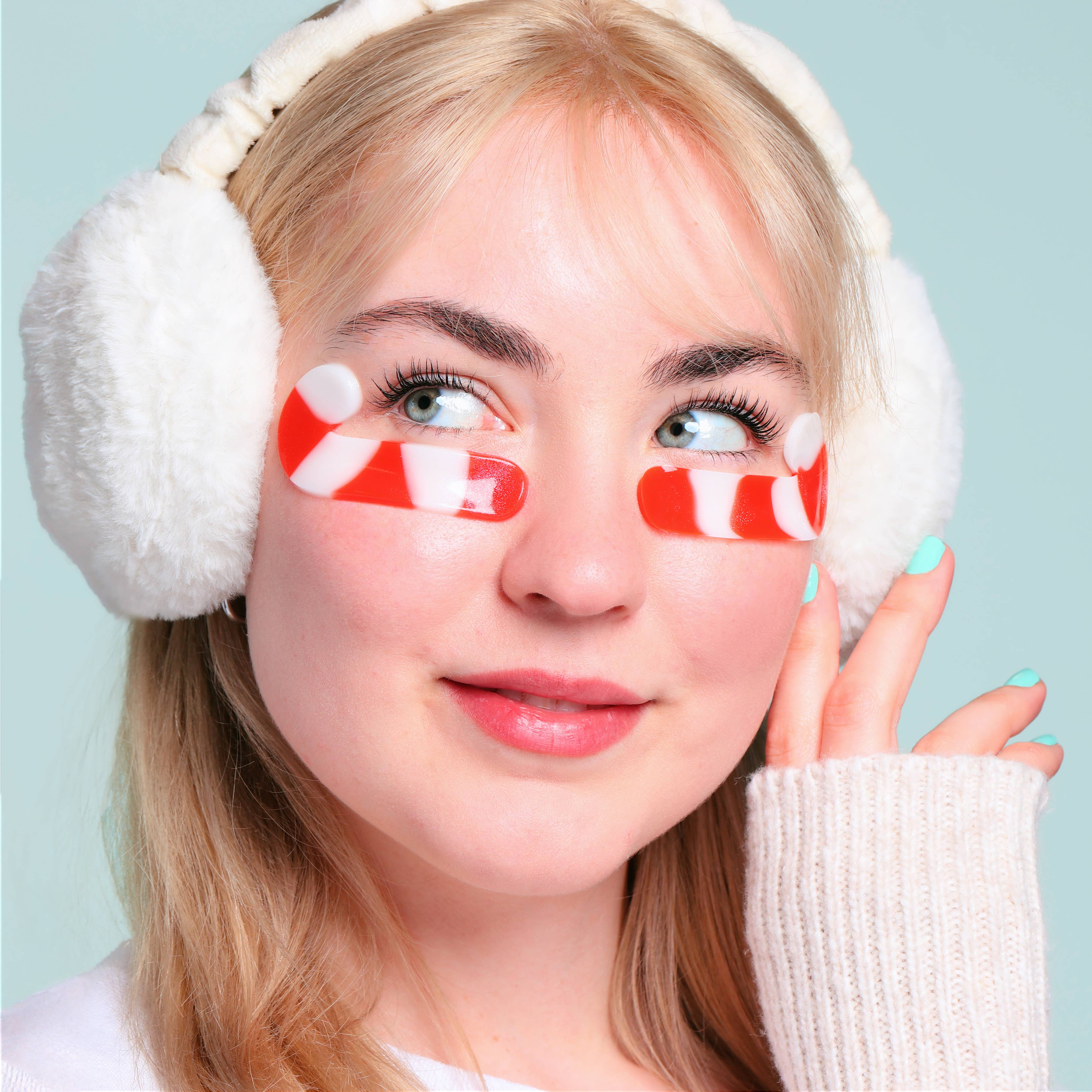 Masques Décongestionnants pour les Yeux en Forme de Sucre d'Orge de Noël - Image 4