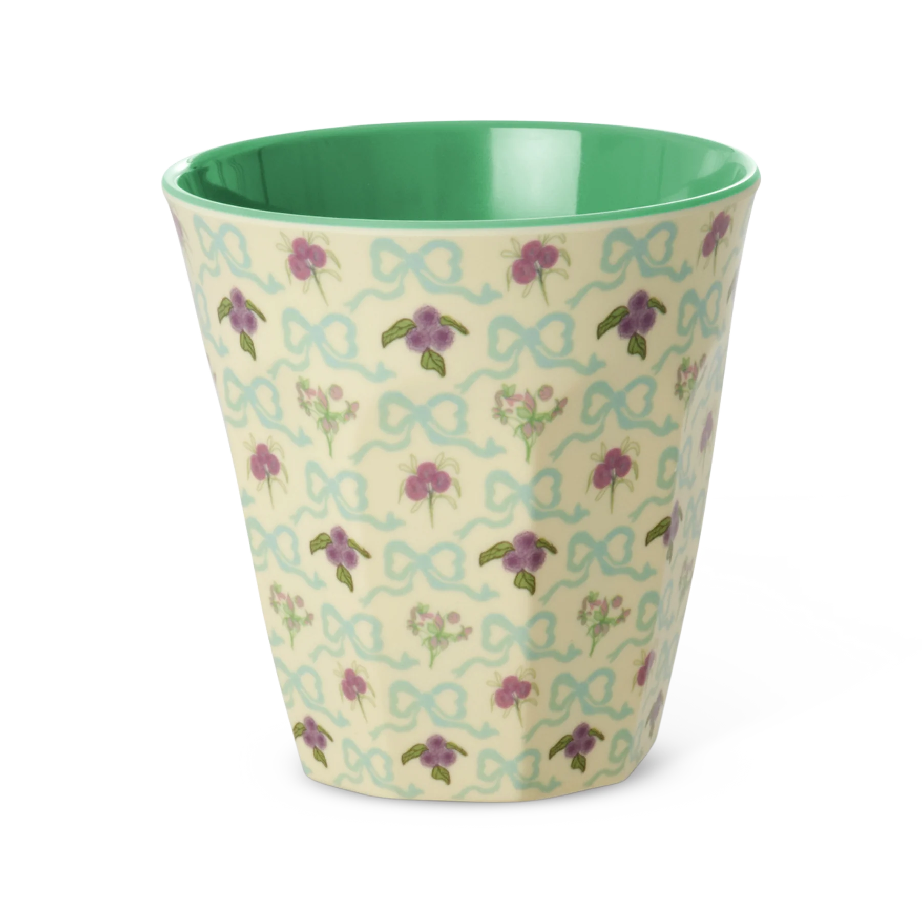 Médium Gobelet - Crème - Bow and Bouquet Print