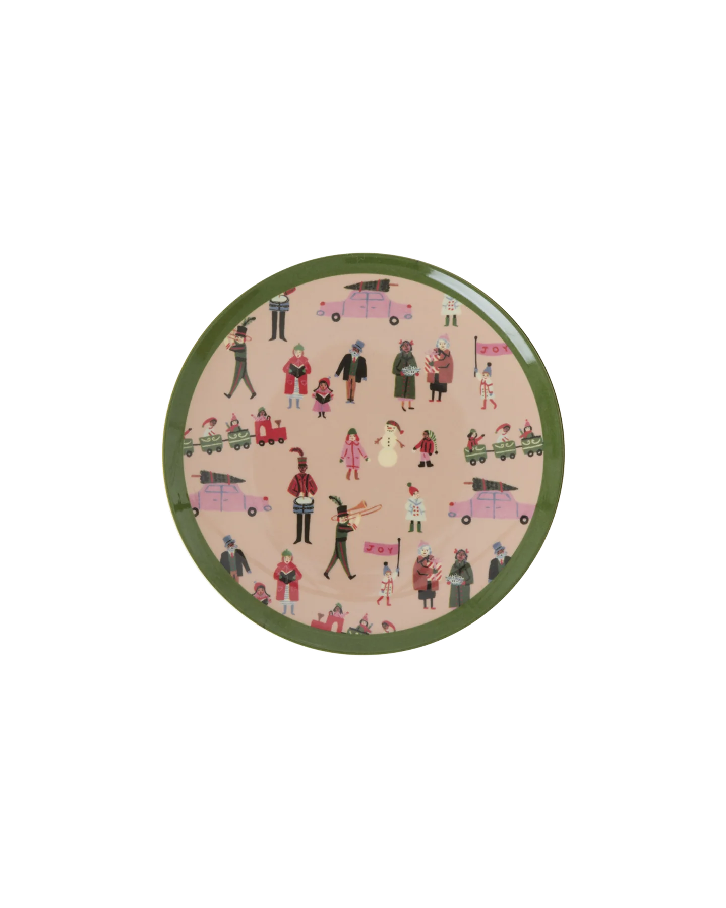 Melamine Cake Plate with Holiday Print - Small