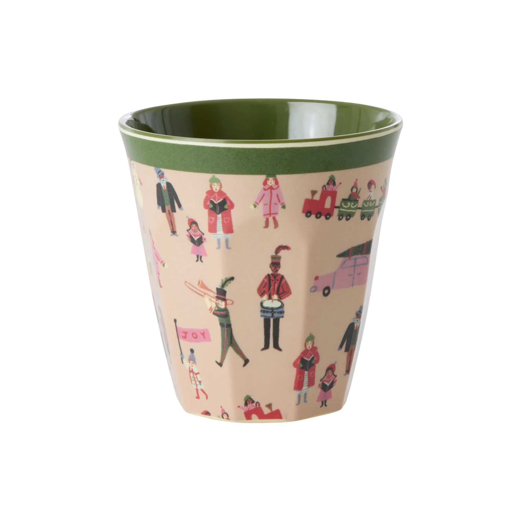 Melamine Cup with Holiday Print - Medium