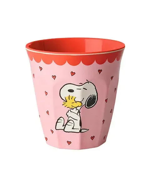 Melamine Cup with Pink Snoopy Print - Medium - 250 ml