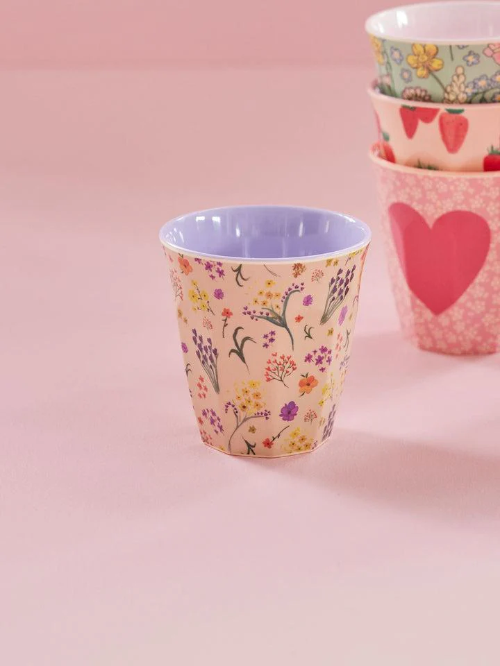 Melamine Cup with Wild Flower Print - Medium - 250 ml