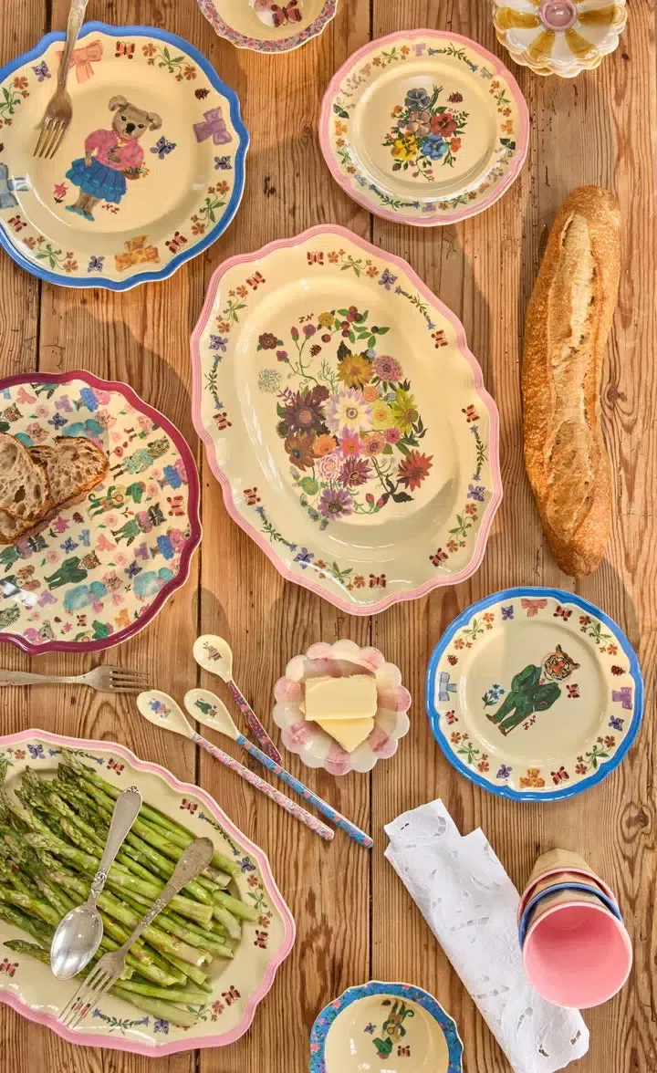 Nathalie Lété x Rice I Grande assiette I Bordeaux - Image 2