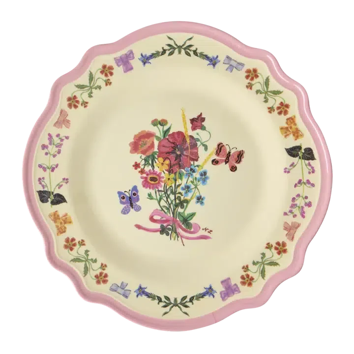 Nathalie Lété x Rice I Grande assiette rose