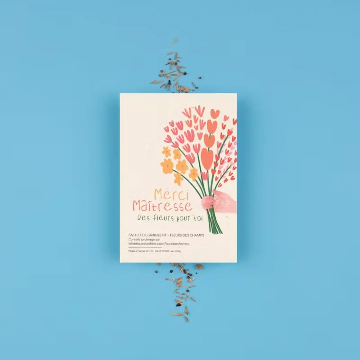Merci Maîtresse - Sachet de graines de Fleurs des champs