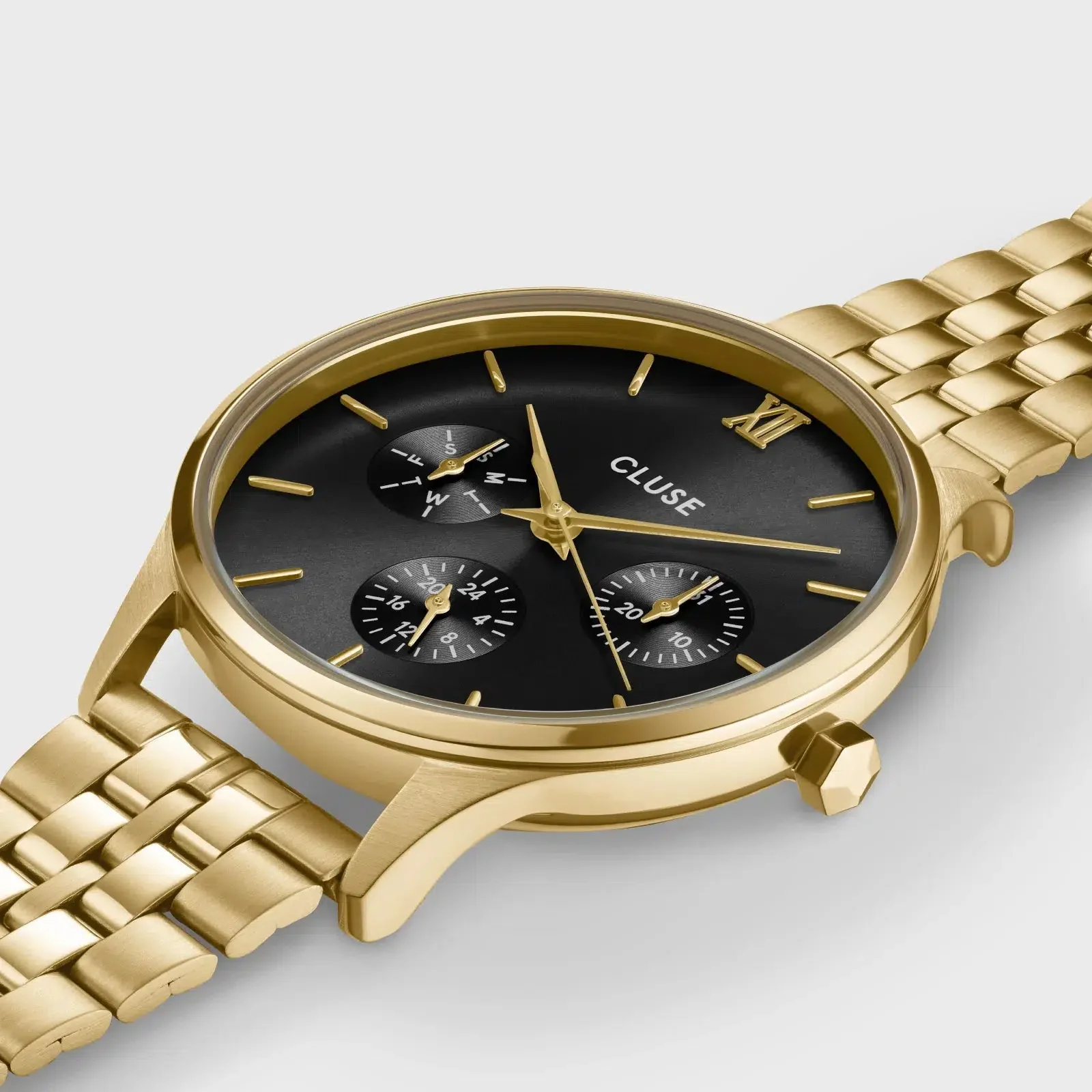 Minuit Multifunction Watch Steel, Black, Gold Colour - Image 2