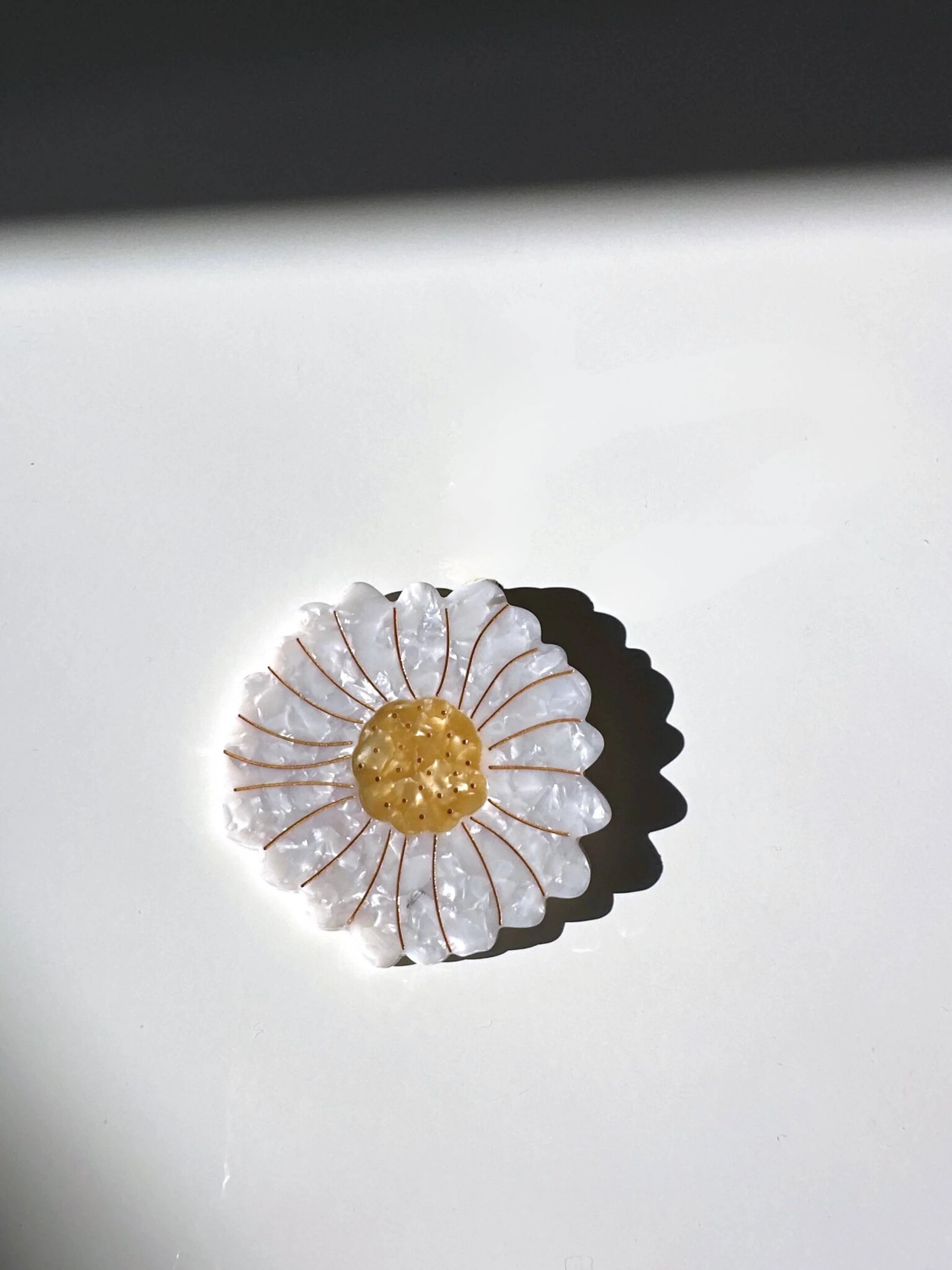 Miroir compact Daisy peint à la main | Écologique