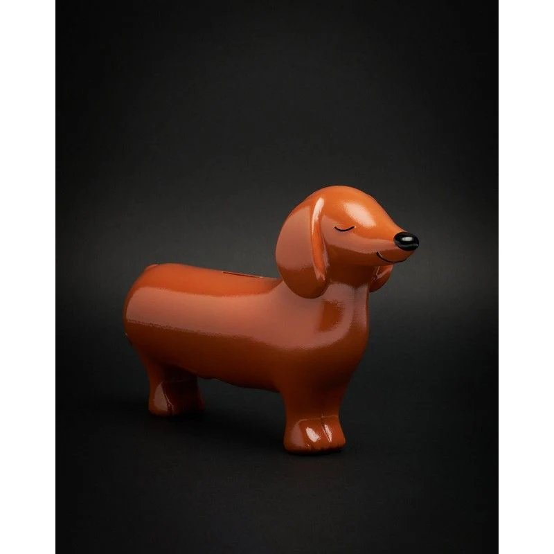 Money Bank Dachshund Dante Brown
