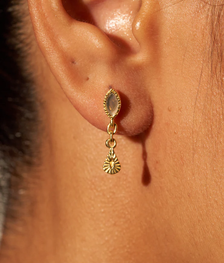 MONO BOUCLE D'OREILLE NALA - LABRADORITE