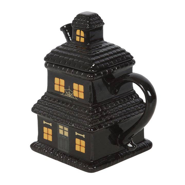 Mug d'Halloween avec couvercle en forme de maison hantée noire - Image 5