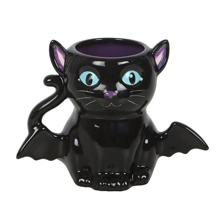 Mug d'Halloween Chat Chauve-souris Gothique Mignon et Effrayant - Image 2