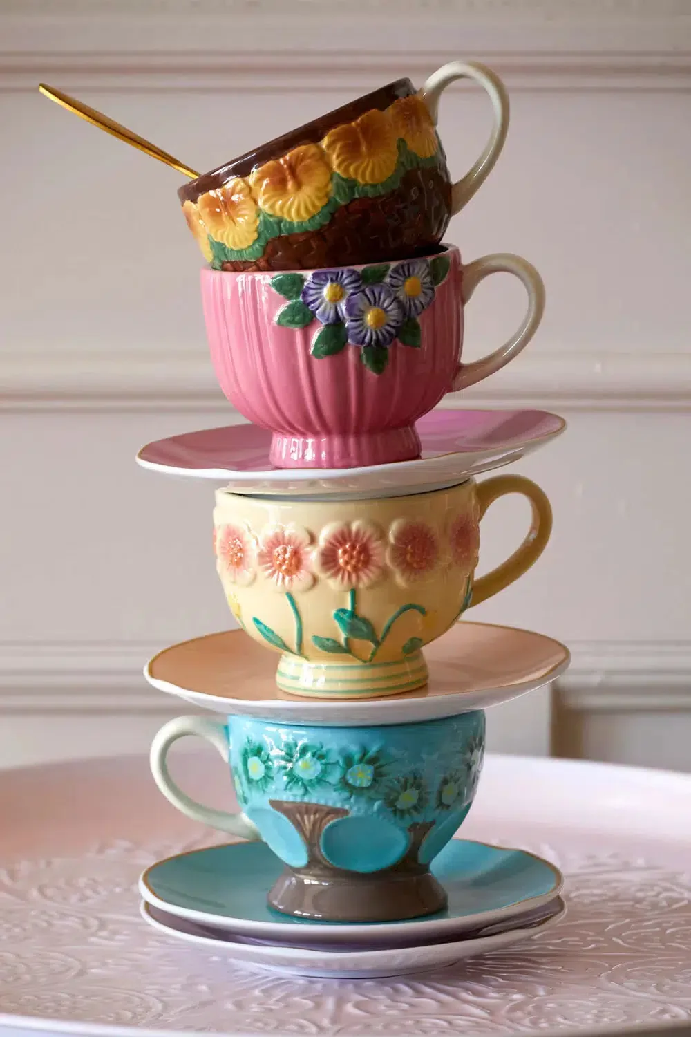 Mug en céramique Flower - Rose - Image 3