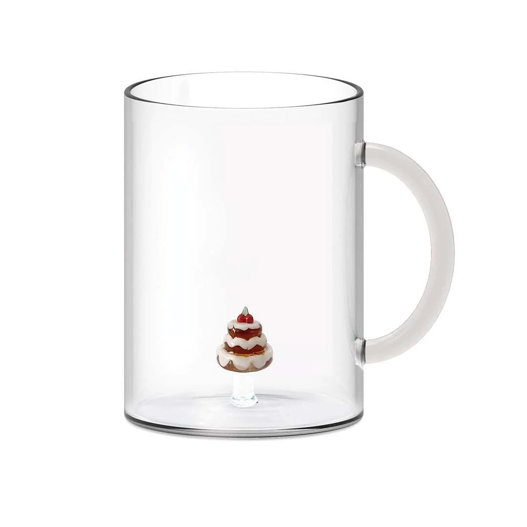 Mug en verre I Gâteau