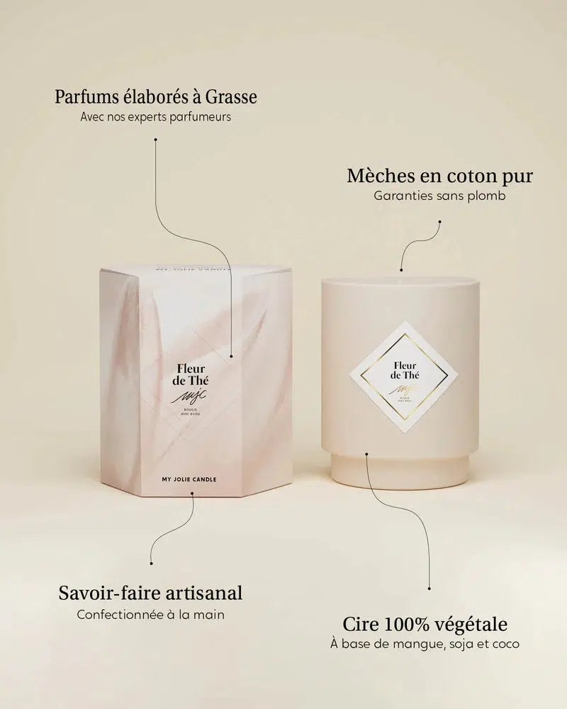 My Jolie Candle I Fleur de Thé I 200g I Collier noir - Image 3