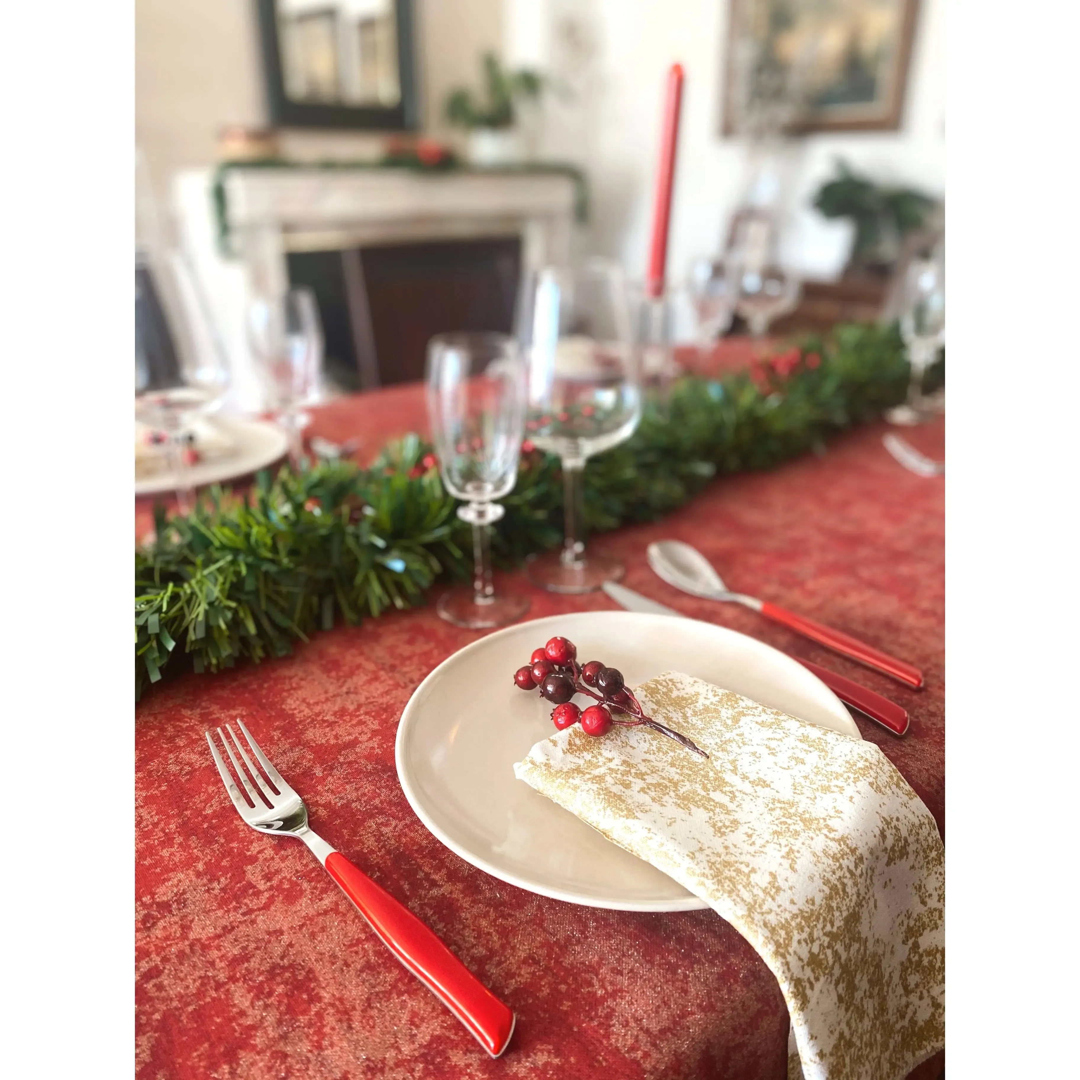 NAPPE DE NOËL ROUGE - Image 2