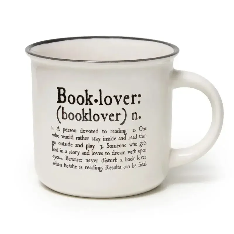 New Bone China Porcelain Mug - Cup-puccino - Book Lover