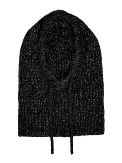 OBJMILU SEQUINS KNIT BALACLAVA 135 NOIR