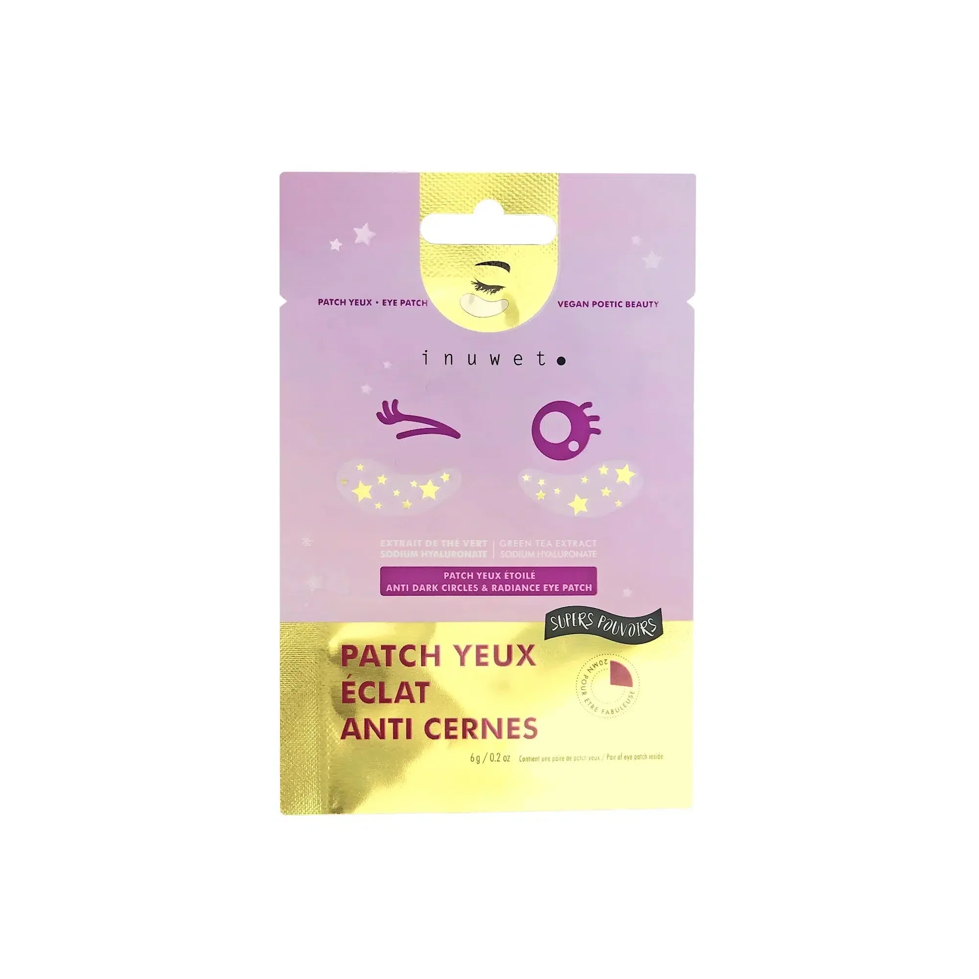 Patch Yeux Biocellulose SUPERS POUVOIRS ÉTOILÉS : ANTI CERNES + ECLAT