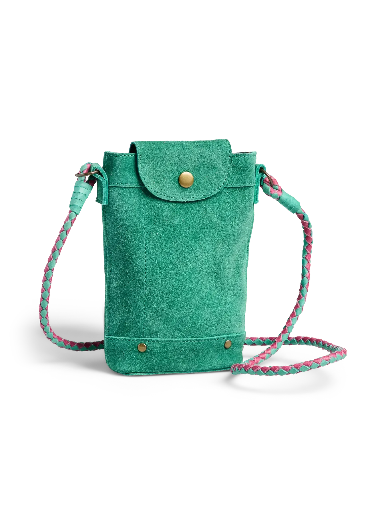 PCBRIANNA SUEDE PHONEBAG FC Pepper Green Festival fuchsia