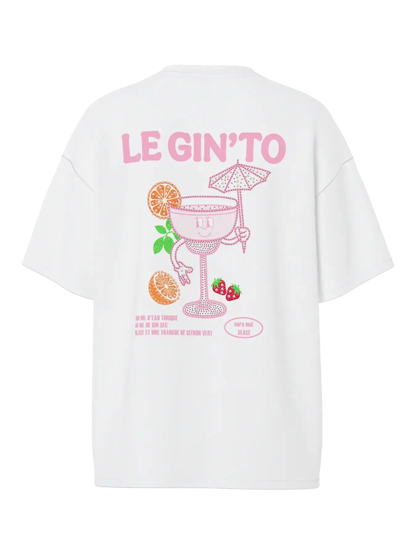 PCGRINK SS PRINTED T-SHIRT JRS BC I Bright White Gin option