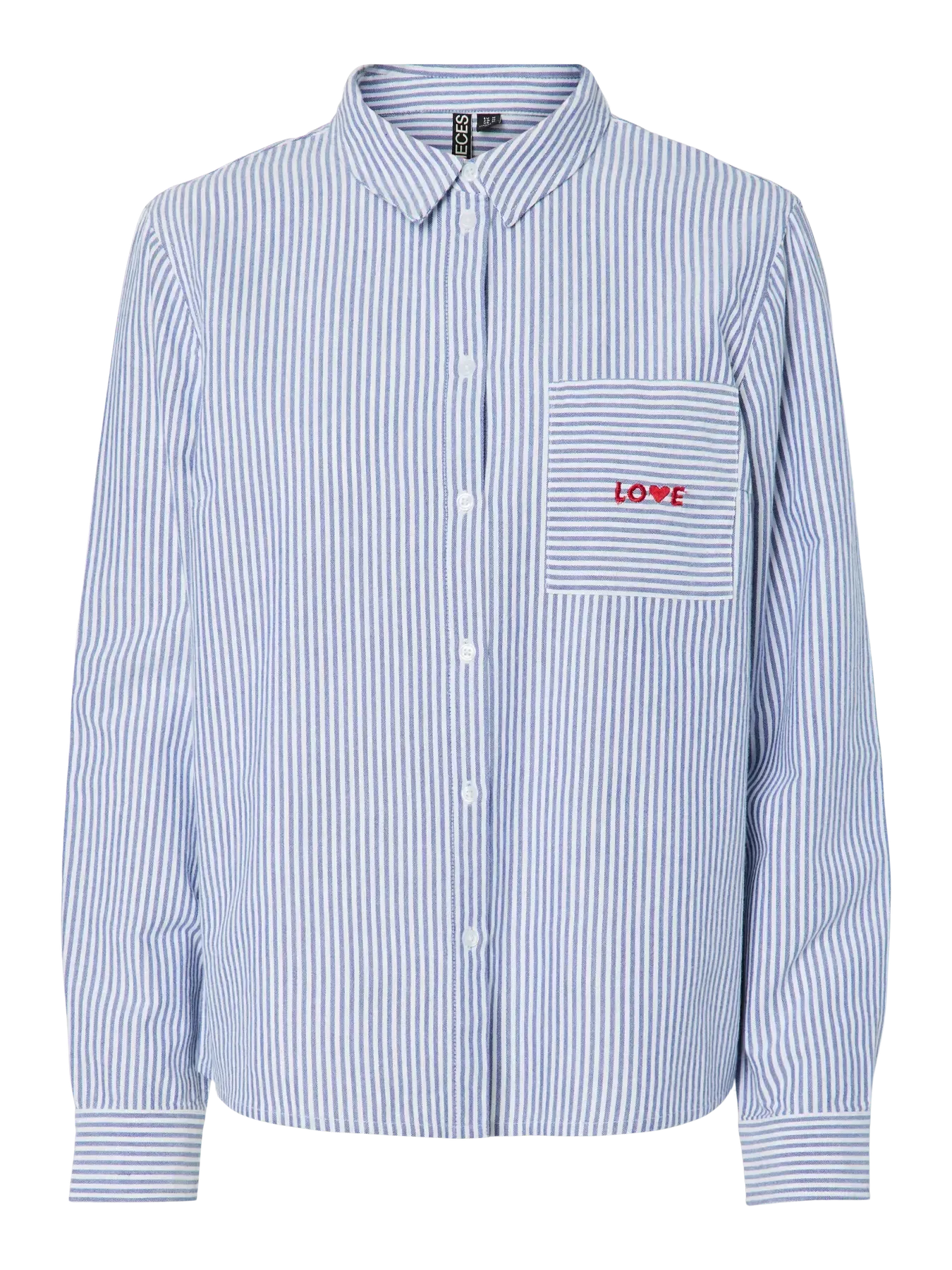 PCIRENE LS POCKET SHIRT FC I Bright White_Surf the web - Amour