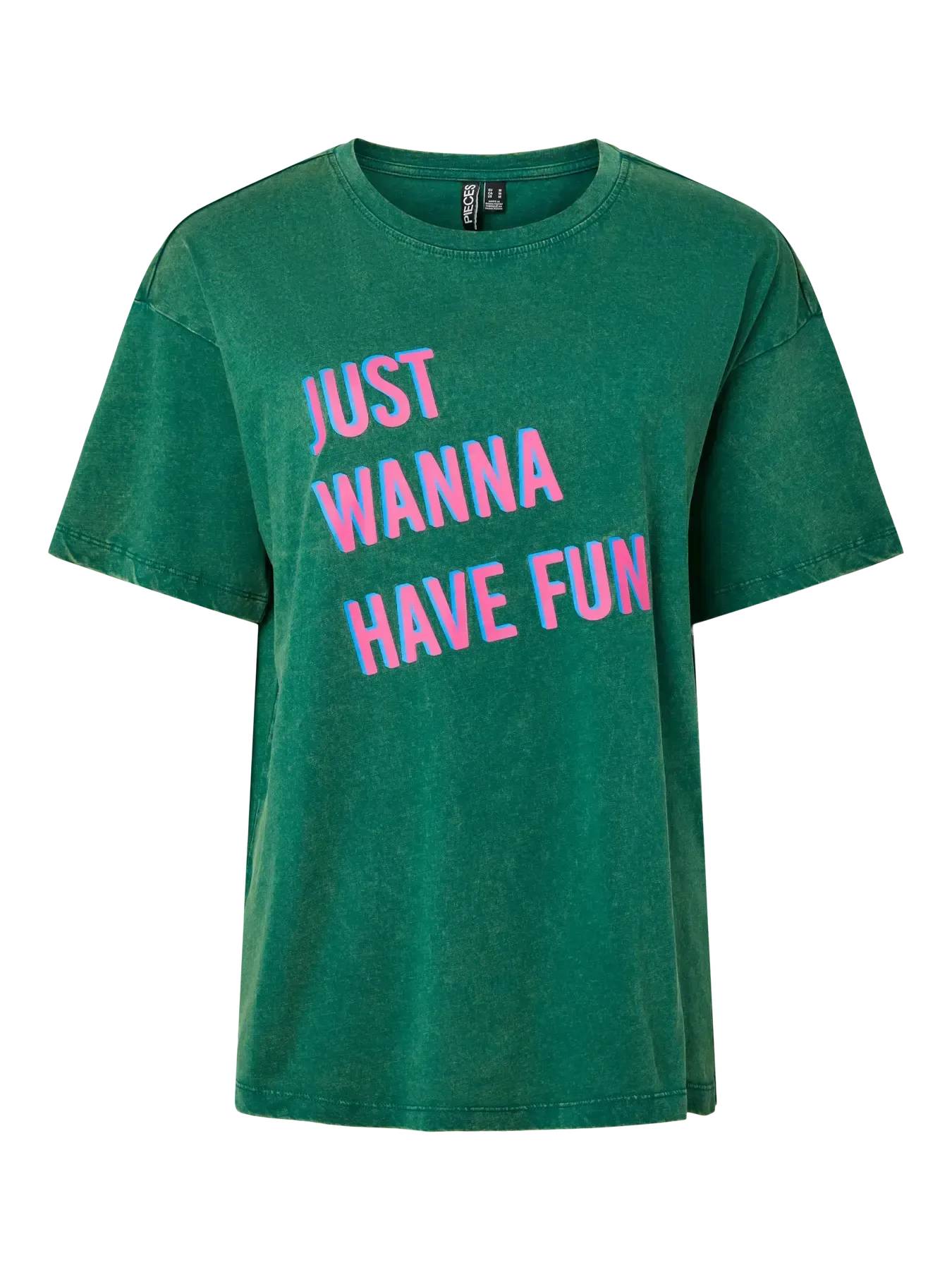 PCSALLY SS O-NECK T-SHIRT JSR FC VERT