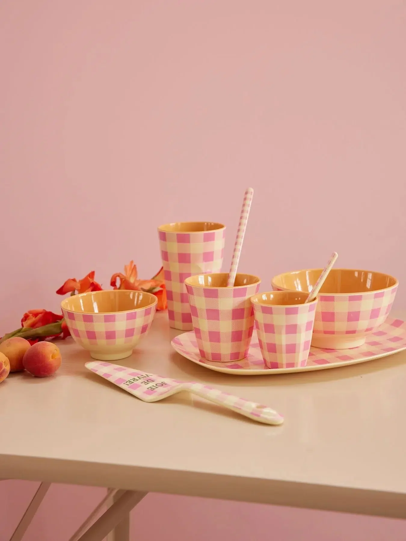Petit Bol Mélamine - Rose - Check It Out Print - Image 3