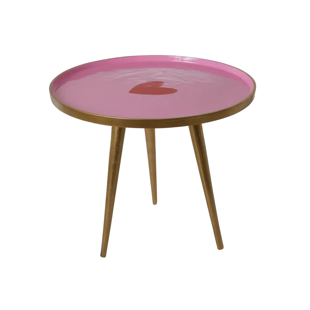 Petite table ronde en métal
