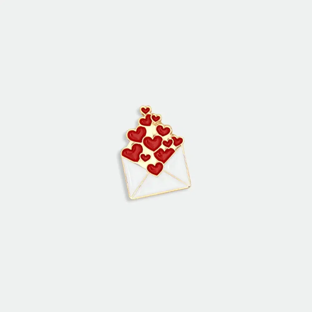 Pin's I Enveloppe coeur