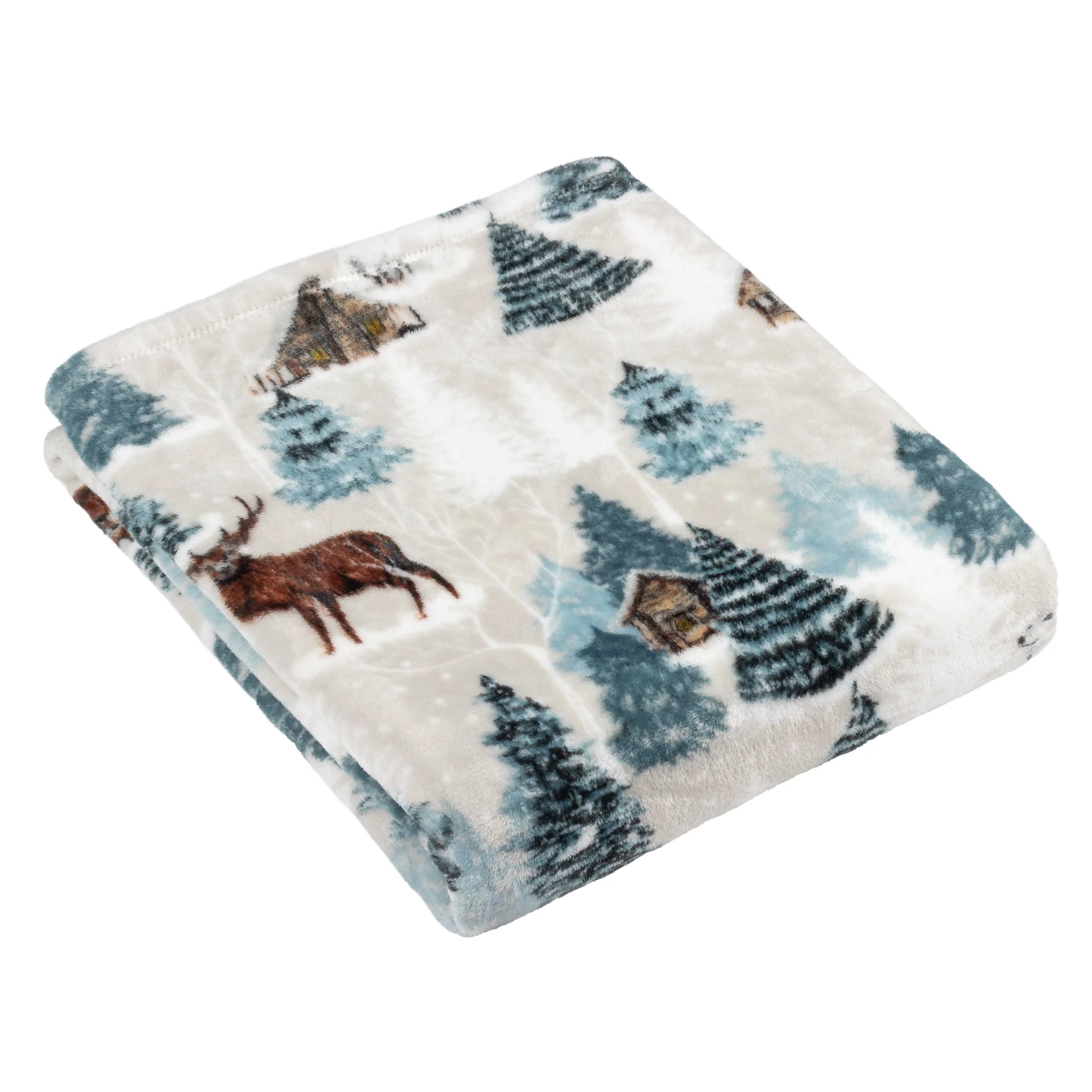 Plaid Arcticus blanc/bleu: Blanc/Bleu / 130 x 150 cm - Image 2