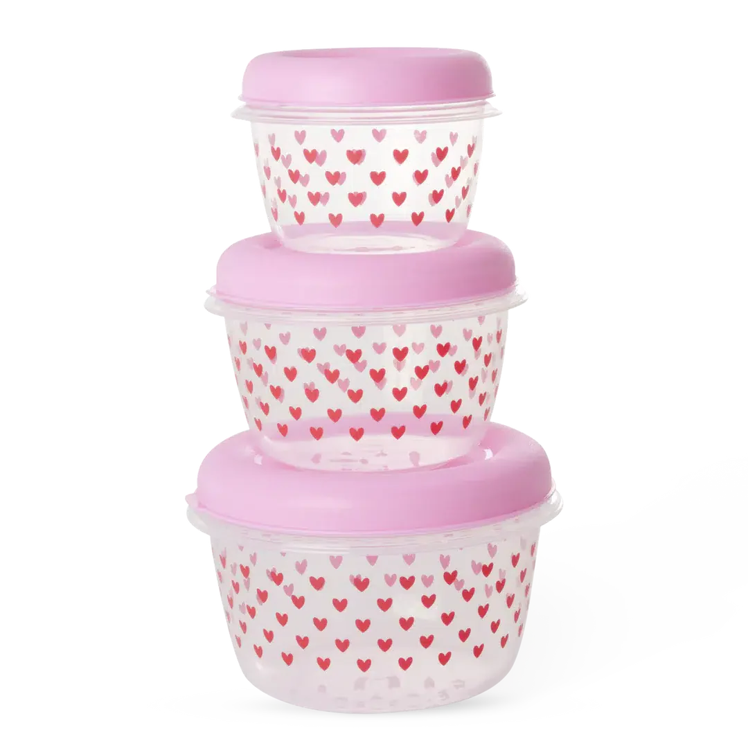 Boites hermétiques coeurs - Set of 3