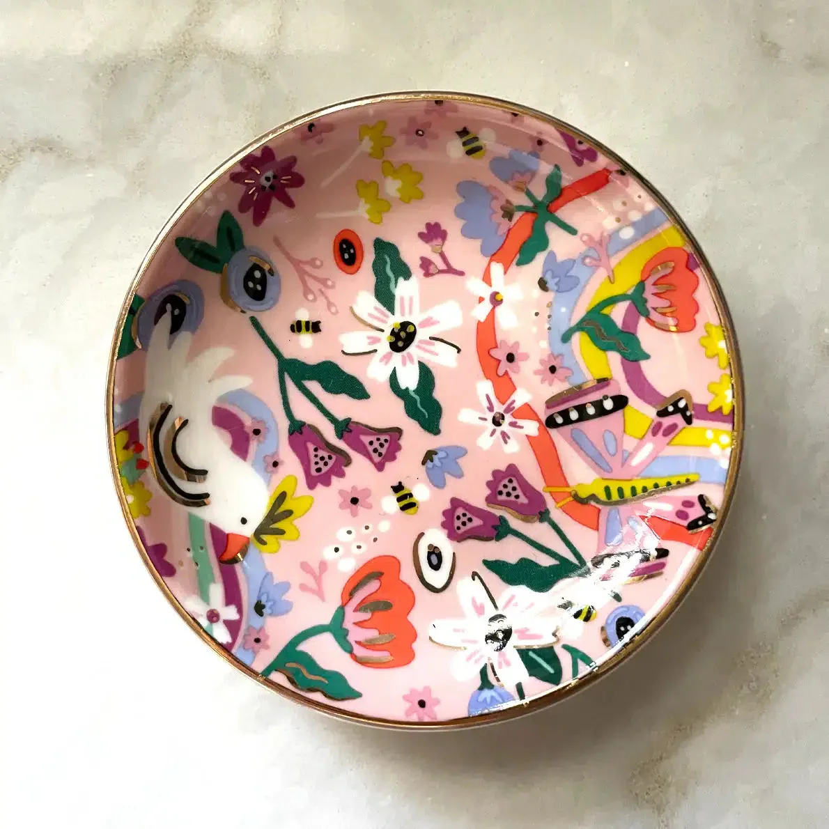 Plat à Bibelots - Fleurs
