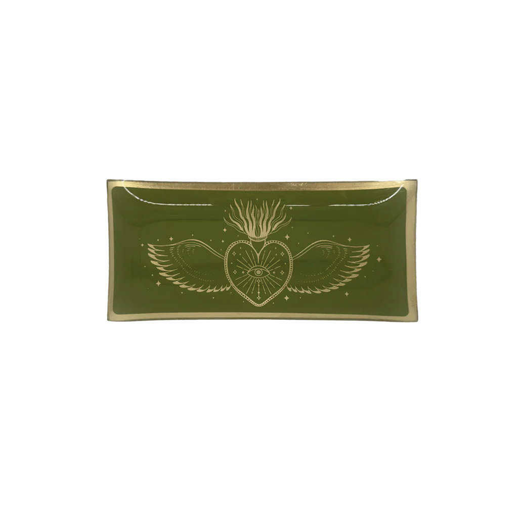 Plateau Ex-voto rectangle vert